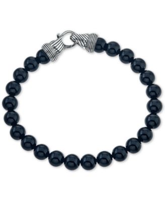 Onyx (8mm) Beaded Bracelet in Sterling Silver, Created for Macy's