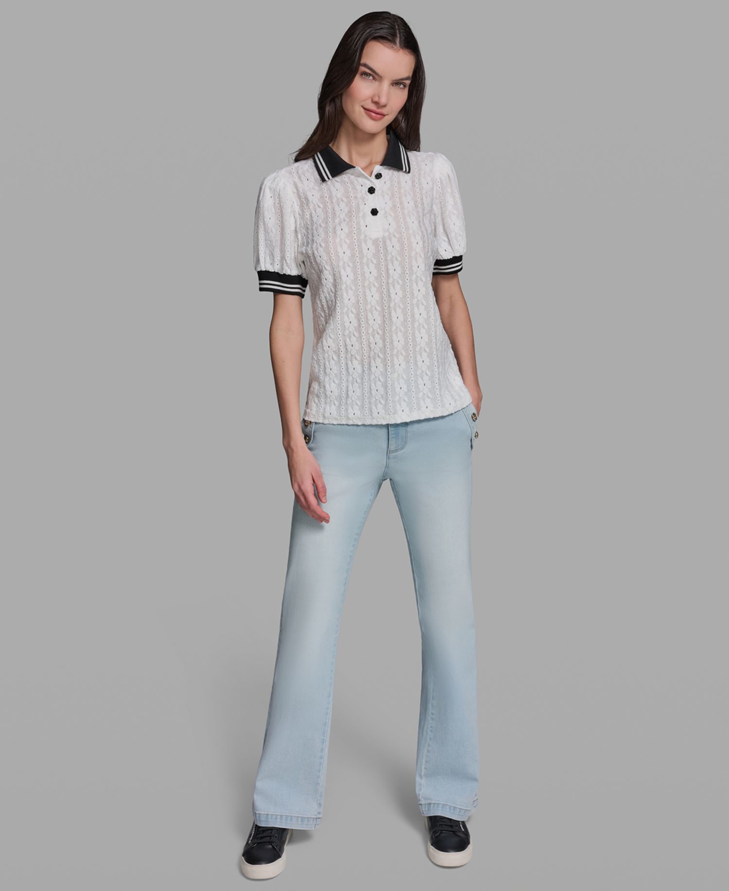 Women's Collared Short-Sleeve Top