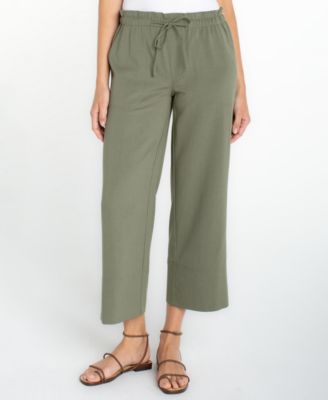 Women's Pull-on Wide-Leg Crop Pants