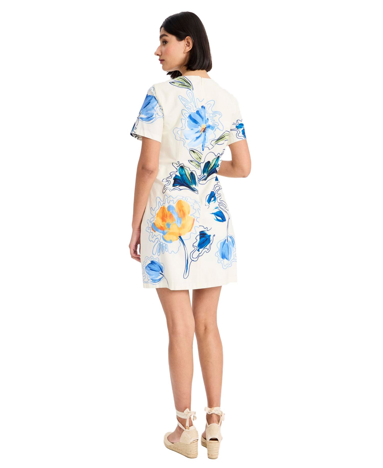 Women's Crew Neck Short-Sleeve Short Dress