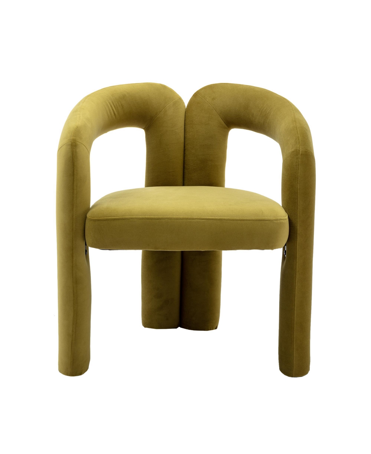 Rainsken Velvet Fabric Barrel Side Chair Set of 2