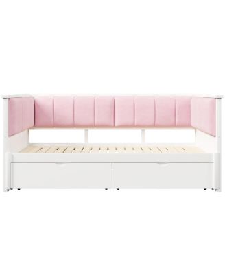 Twin XL to King Daybed w/ Storage and Upholstered Backrest