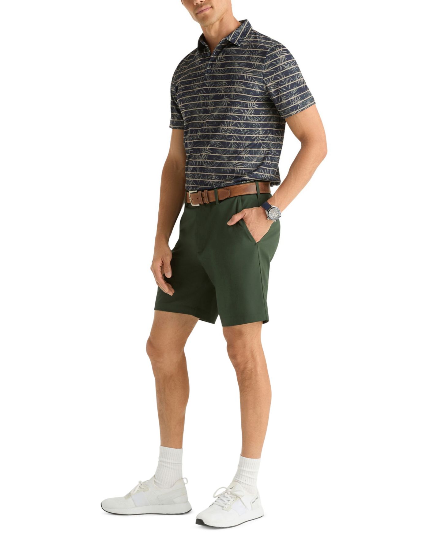 Мужские шорты Nautica 8.5" Slim-Fit Performance, цвет: Deepforest — фото 2