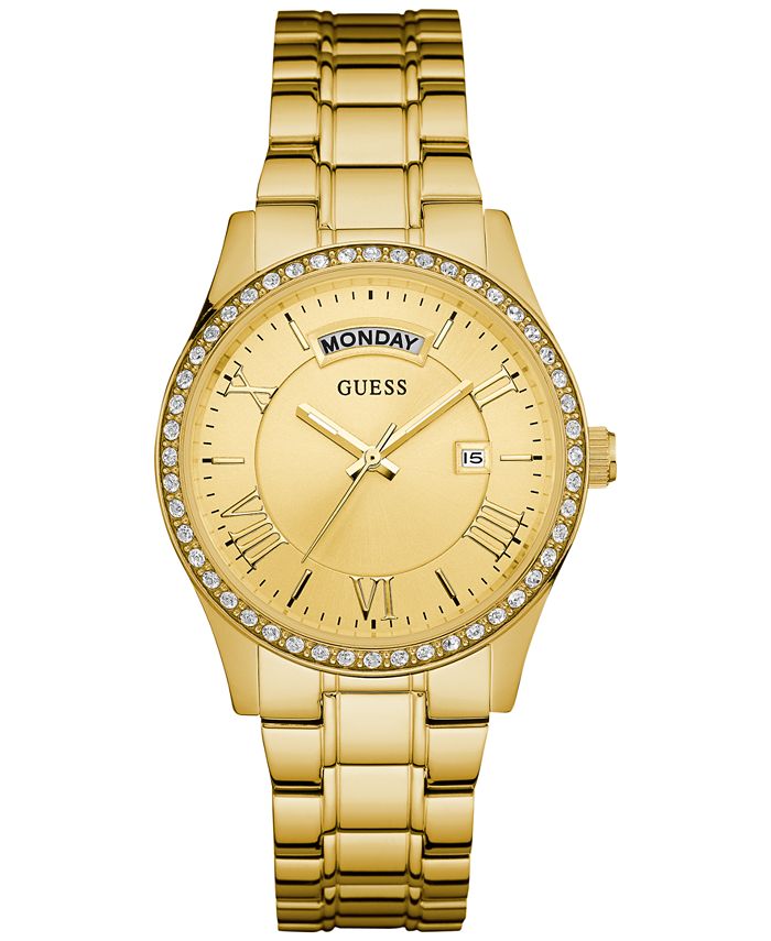 GUESS Women's Gold-Tone Stainless Steel Bracelet Watch 37mm U0764L2 ...