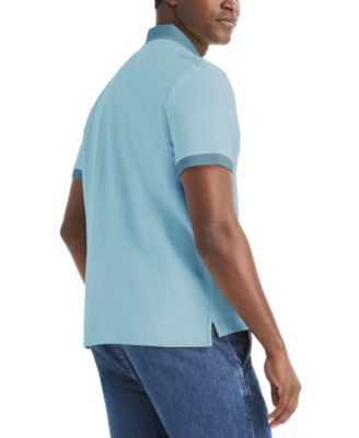 Men's Herringbone Short-Sleeve Polo Shirt