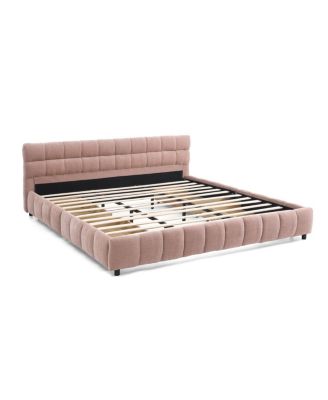 California King Upholstered Bed w/ Storage Drawer