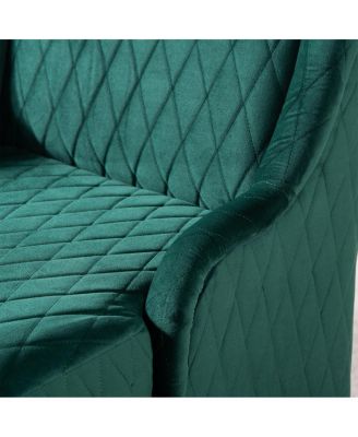 Velvet High-Back Accent Chair