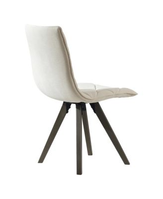 Set of 2 Mid-Century Modern Dining Chairs with Wood Legs