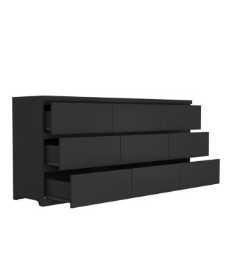 Modern 9-Drawer Matte Dresser