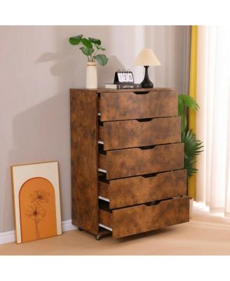 5-Drawer Rolling Dresser/Storage Cabinet