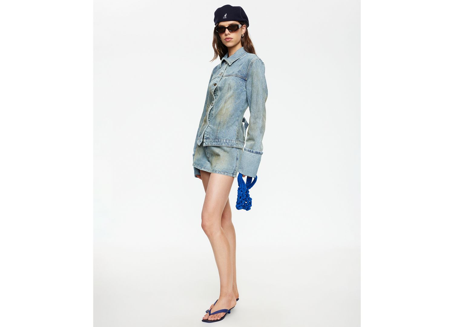 Women's The Bronx Spread Collar Button-Front Cotton Denim Jacket