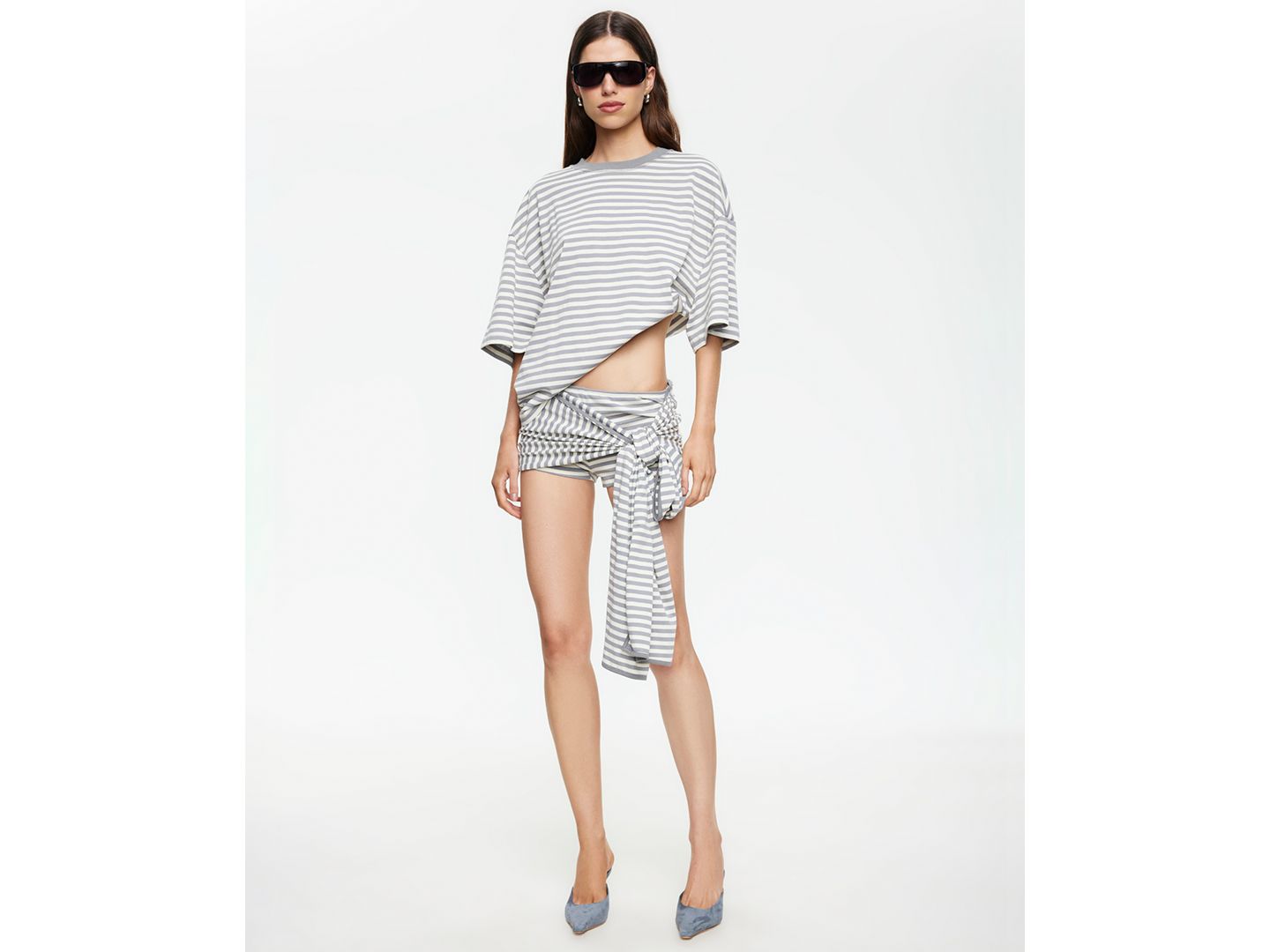 Женская футболка Lioness Bloom Striped Crewneck, цвет: Пепельный полосатый — фото 4