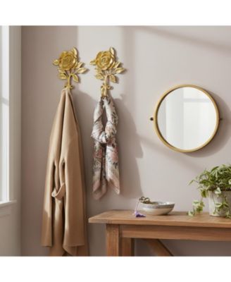 2pcs 3D Flower Retro Wall Hooks Heavy Duty Coat Hat Hanger Home Decor