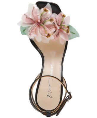 Betsey Johnson Women's Black Ankle Strap Sandals