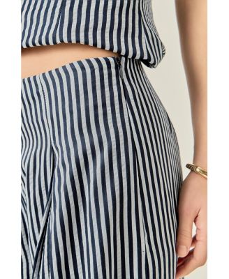 Women's Striped Wide Leg Pant