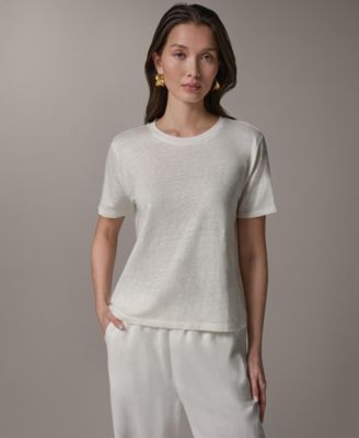 Women's Linen Jersey Striped Tee