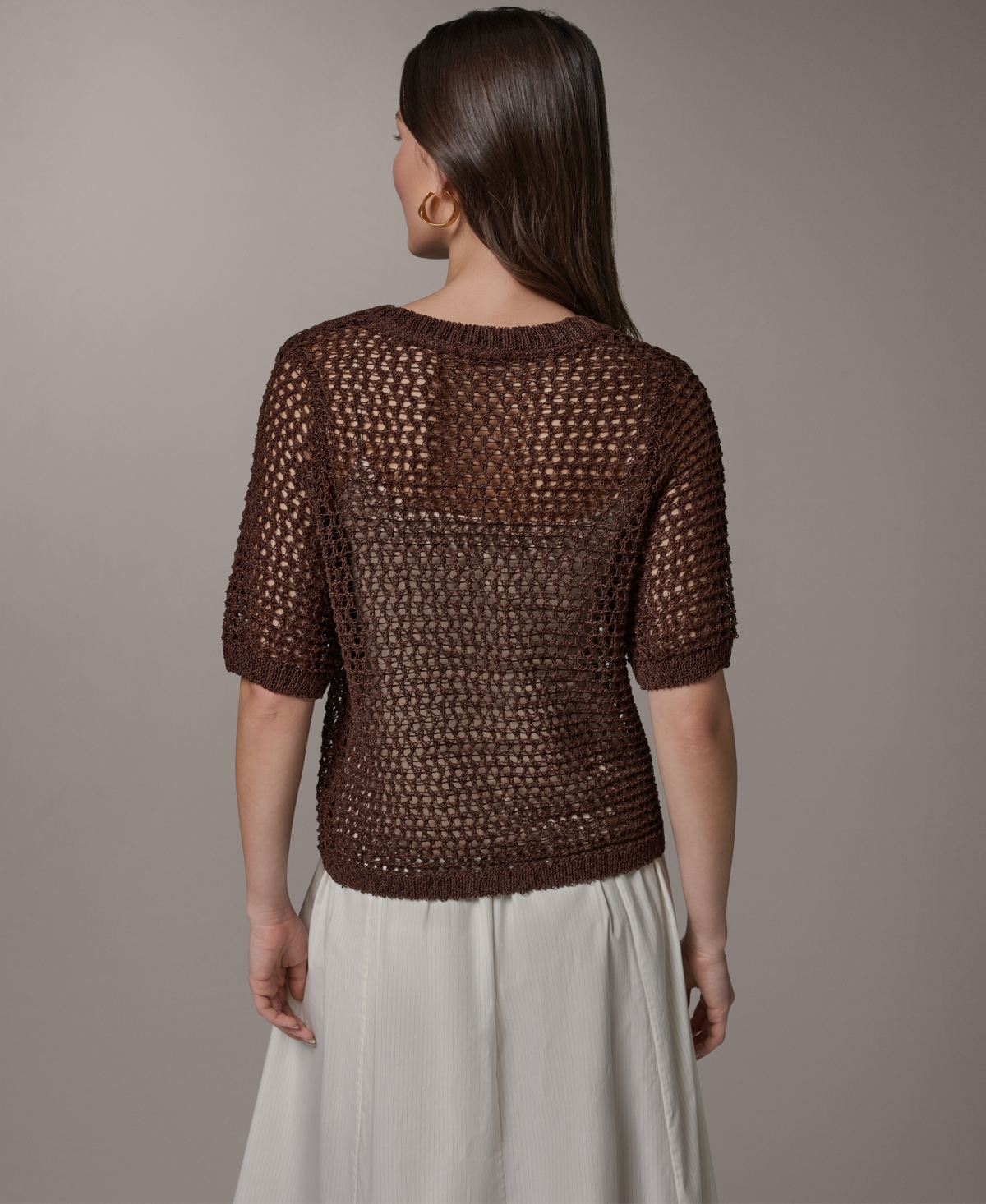 Donna Karan Weekend Women's Crewneck Short-Sleeve Sweater