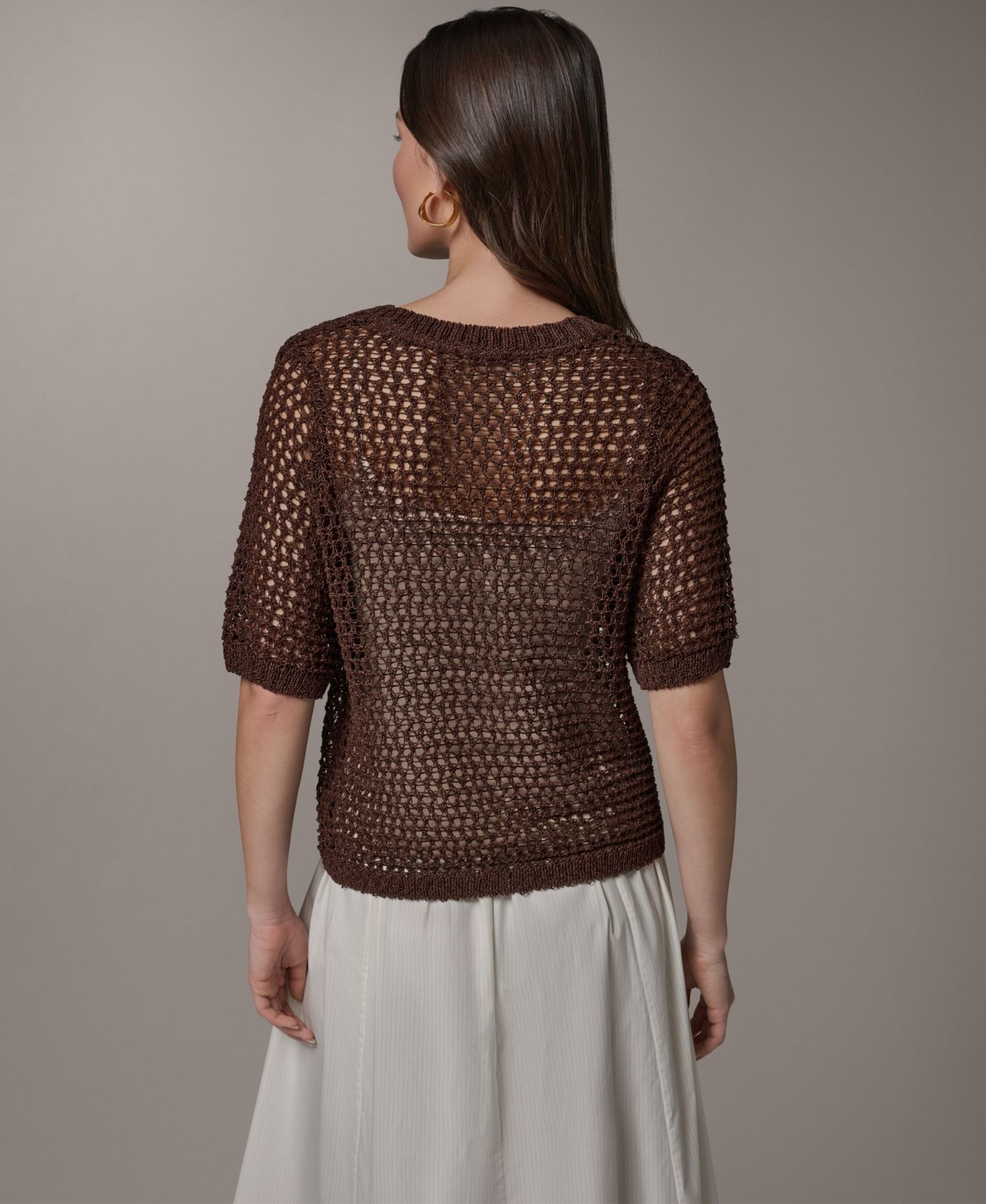 Women's Crewneck Short-Sleeve Sweater