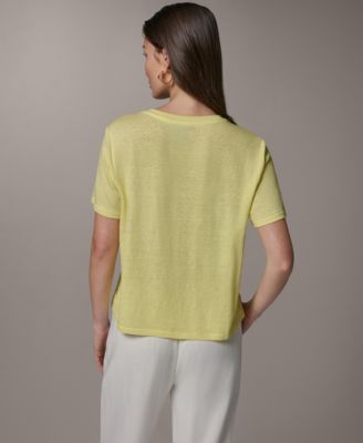 Women's Linen Jersey Striped Tee