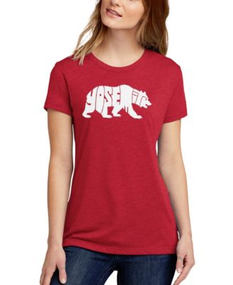 Women's Premium Blend Yosemite Bear Word Art T-Shirt