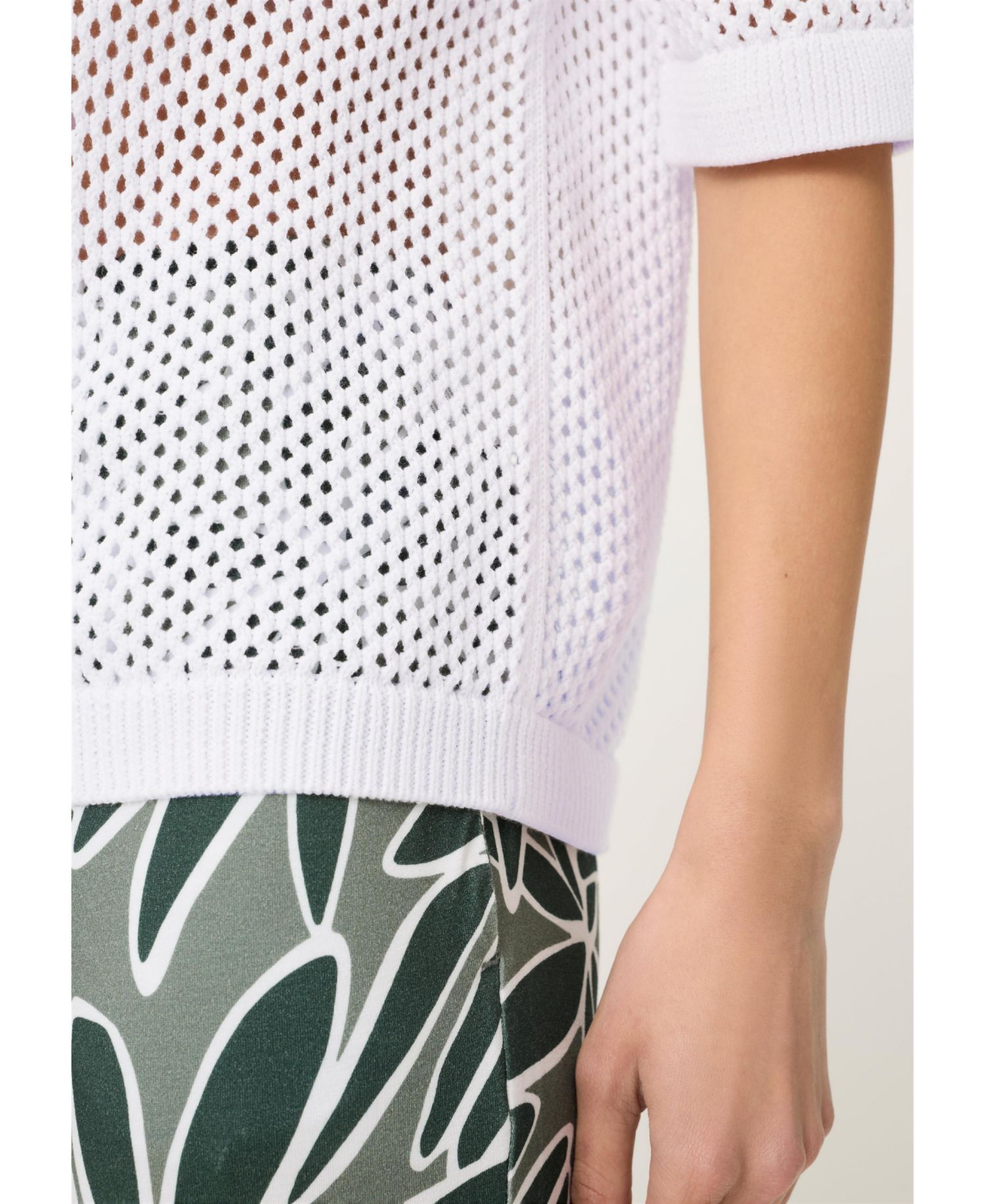 Women's Ajour Knit Polo Sweater