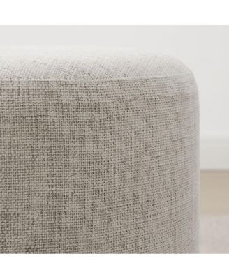 360 Swivel Upholstered Ottoman Footstool, Round Accent Stool