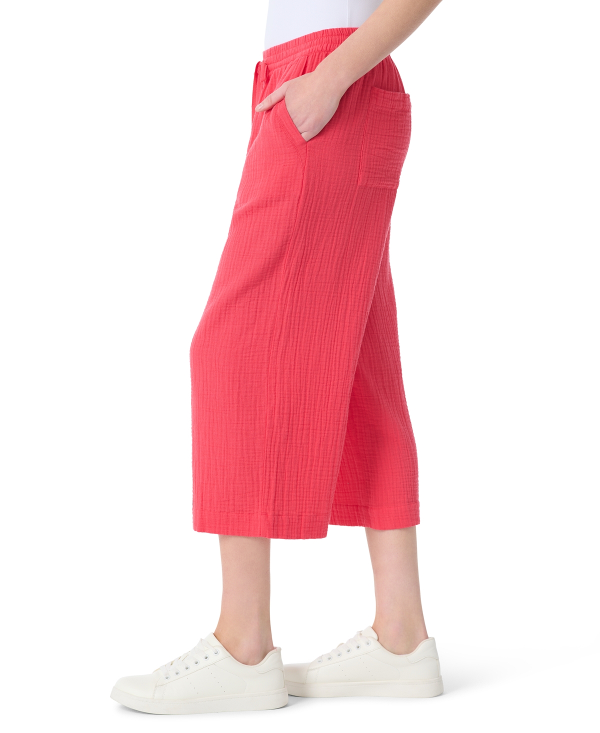 Gloria Vanderbilt Women's High-Rise Wide-Leg Gauze Pants