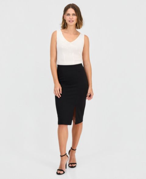 Женская юбка Anne Klein Pull-On Jersey Pencil, цвет: Чёрный