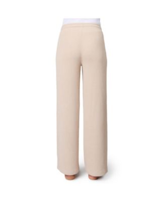 Women's Ripple Knit Long Wide Leg Pant