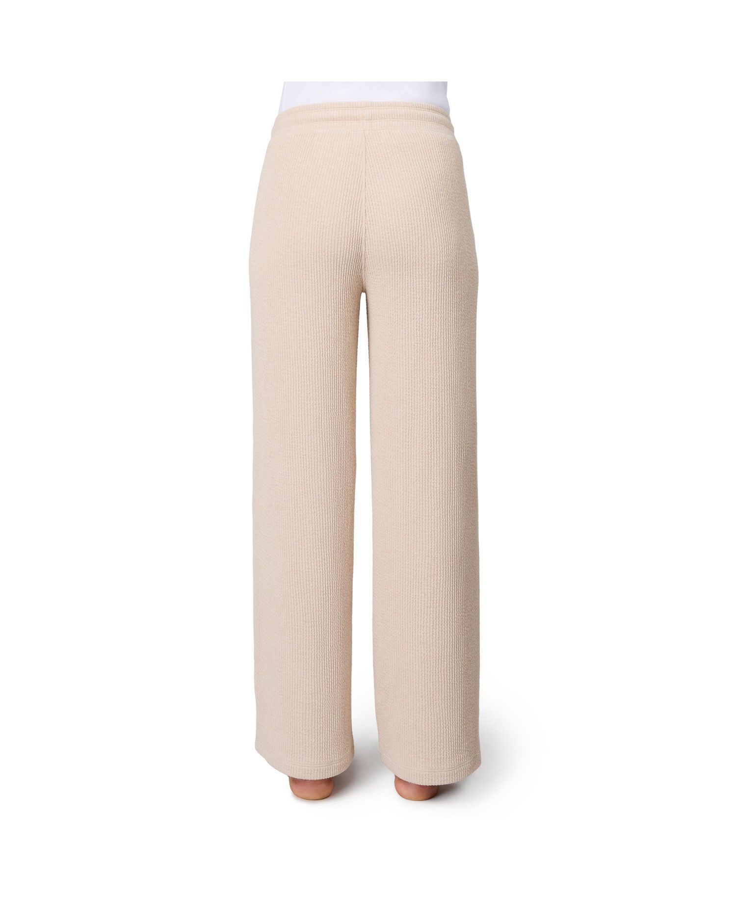 Women's Ripple Knit Long Wide Leg Pant