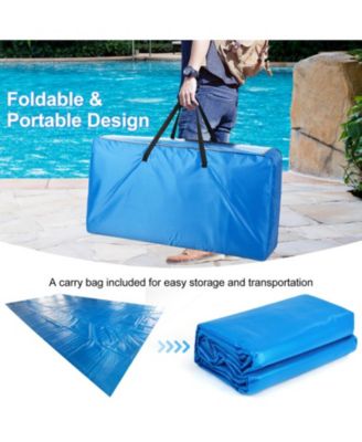 Rectangle Solar Pool Blanket 40 x 20 ft, 12-MIL Heat Retaining Cover with Carrying Bag