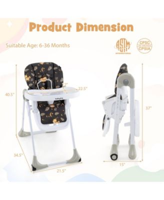3 in 1 Convertible Baby High Chair for Toddlers