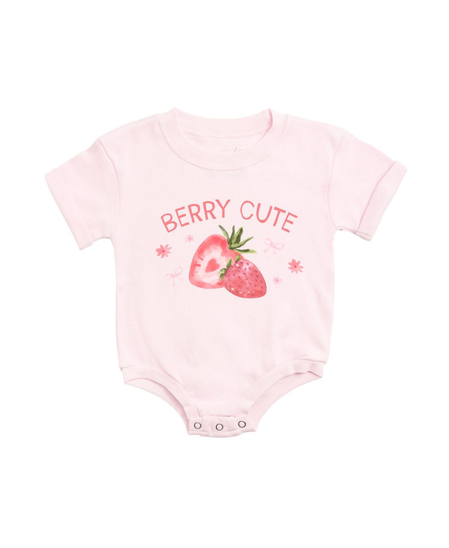 Baby Girls Berry Cute Strawberry Short Sleeve Romper