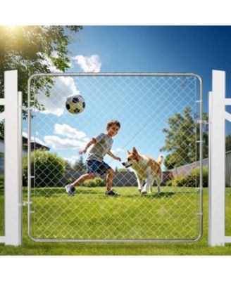 Chain Link Fence Gate, Adjustable Panel, Openings, Galvanized