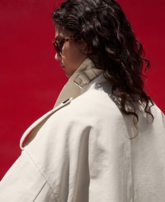 Selection Women's Funnel Neck Buckle Trench Coat