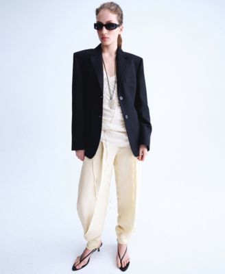 Selection Women's Satin-Finish Balloon Pants