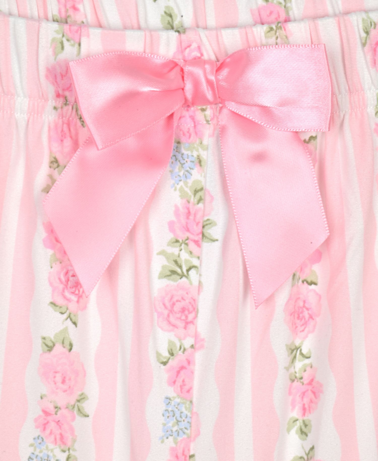 Big Girls' 6-16 Bow Trim Short Sleeve Top And Shorts Sleep & Play, with Scrunchie, 3-Piece Set