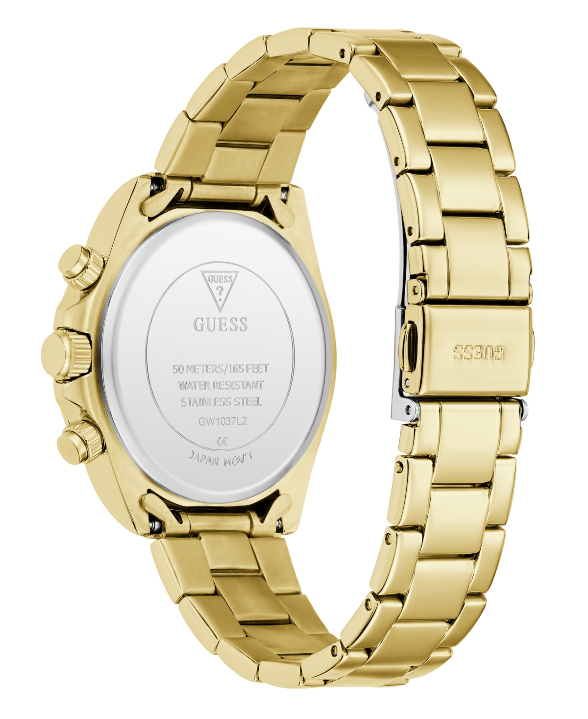 Guess Women's Glitz Gold-Tone Stainless Steel Multi-Function Watch, 36mm