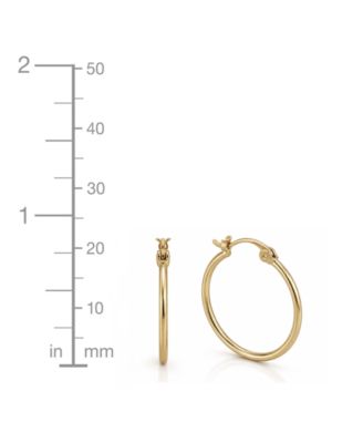 Gold Plated Crystal Stone Duo Hoop Set Earrings