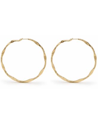 18K Gold Plated or Silver Plated Hoop Earring