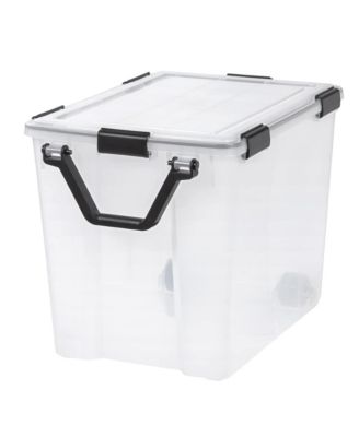 USA 103 Qt Storage Box with Gasket Seal Lid, 2 Pack - BPA-Free,  - Heavy Duty Moving Containers with Tight Latch, Weather Proof Tote Bin