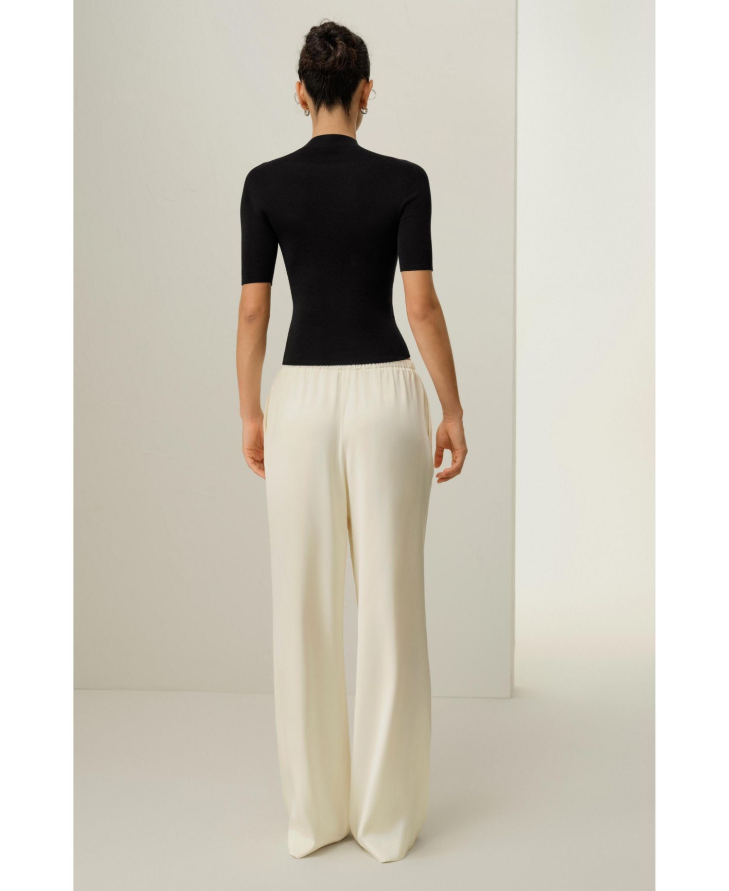 Women's Seamless Silk-Cotton Slim-Fit Knit Top