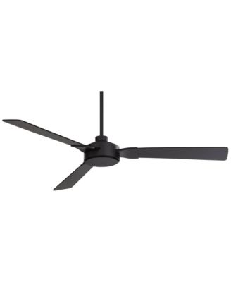 60" Invictus Indoor Outdoor Ceiling Fan 3 Blade Remote Control Matte Black Finish Dark Walnut Wood Finish Blades Damp Rated