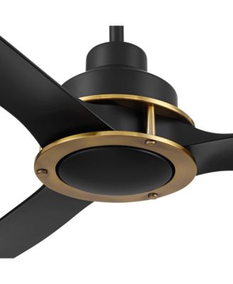 56" Veyron Modern Indoor Outdoor Ceiling Fan 3 Blade LED Light Remote Control Matte Black Finish Bedroom Damp Rated