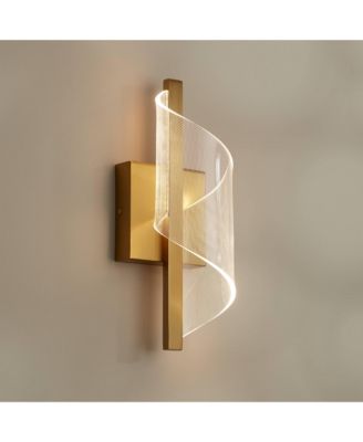 Possini Euro Cecilia 13" High Brushed Gold CCT LED Wall Sconce