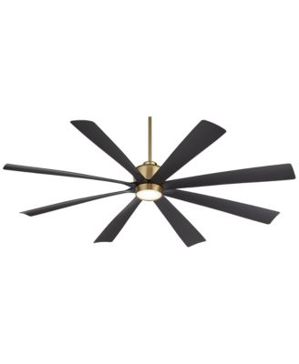 72" Grande Soft Brass LED Ceiling Fan with 12" Downrod