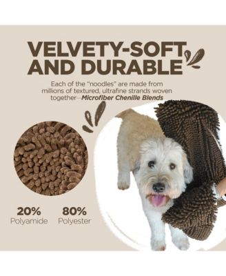 Ultra Absorbent Microfiber Dog Towel with Hand Pockets Quick Dry Machine Washable for Wet Dogs Muddy Paws