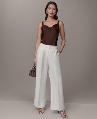 ladies dress white trousers Fcil Blanco