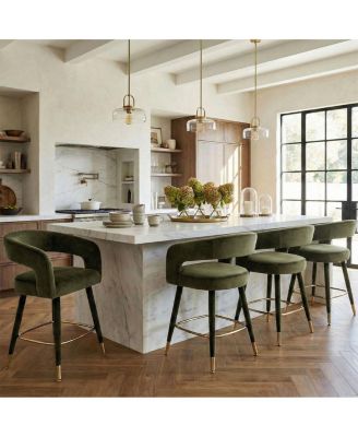 Counter Height Stools with Arms for Kitchen Island, 2PK