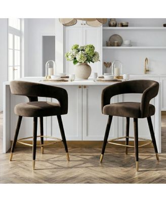 Counter Height Stools with Arms for Kitchen Island, 2PK